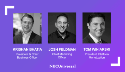 NBCUniversal Transforms Advertising Sales And Partnerships Division, Elevates Three Executive Leaders To Expanded Roles 
